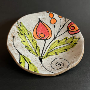 Rustic Floral Small Round 4.75" Plate